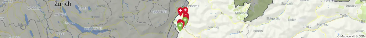 Map view for Pharmacies emergency services nearby Sulz (Feldkirch, Vorarlberg)